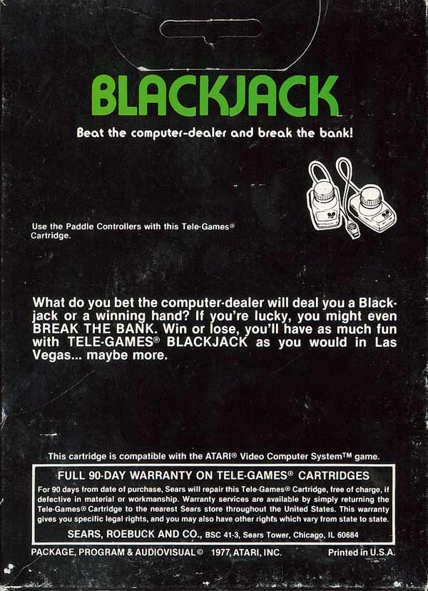 Blackjack - Box Back