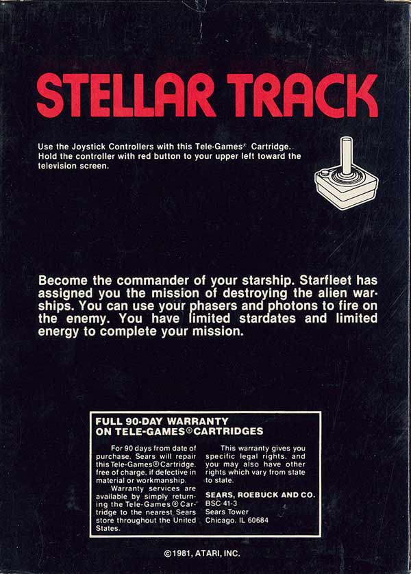 Stellar Track - Box Back