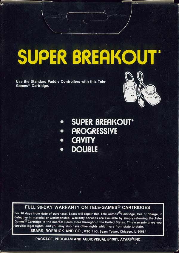 Super Breakout - Box Back