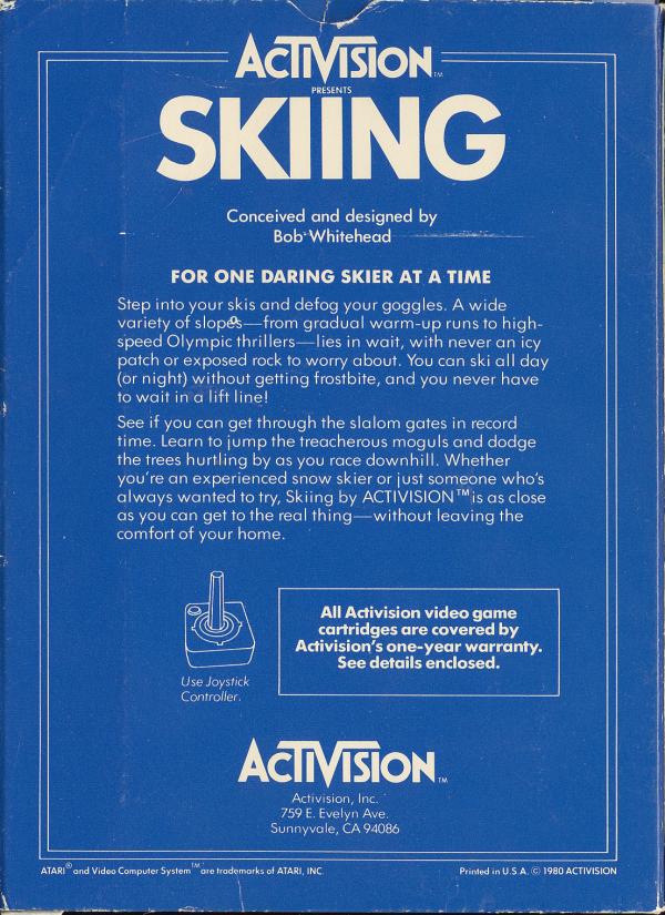Skiing - Box Back