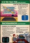 Page 11, 3D Tic-Tac-Toe, Backgammon