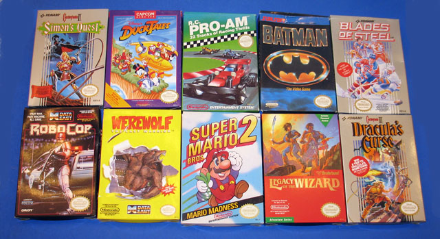 nes game boxes