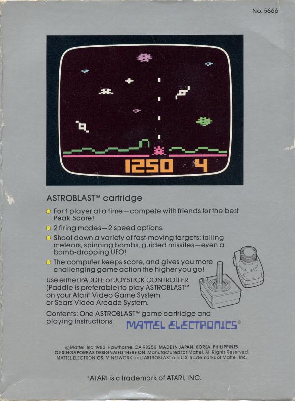 Astroblast - Box Back