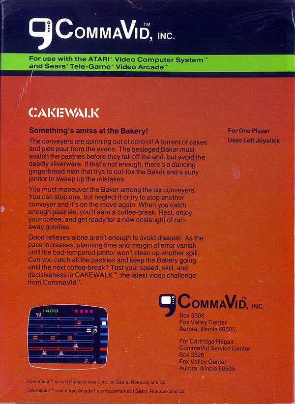 Cakewalk - Box Back