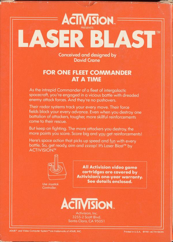 Laser Blast - Box Back