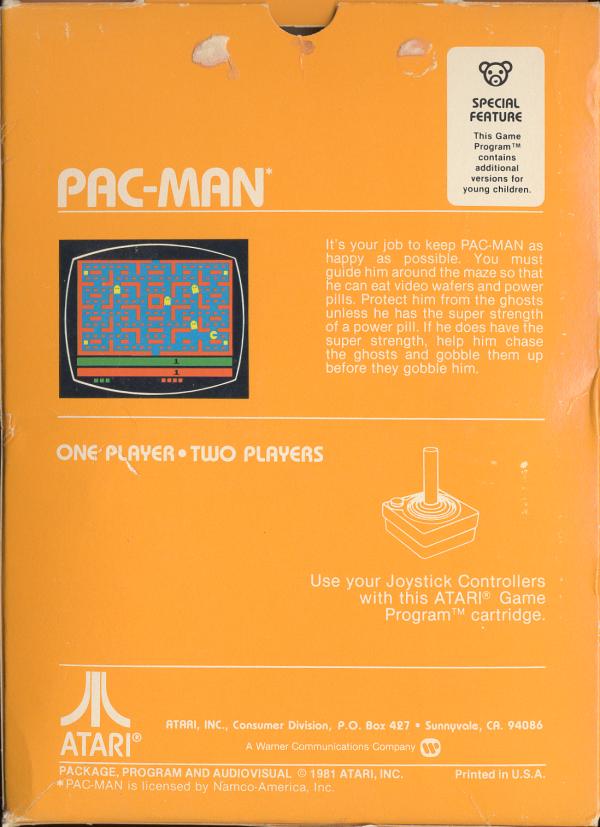 Pac-Man - Box Back