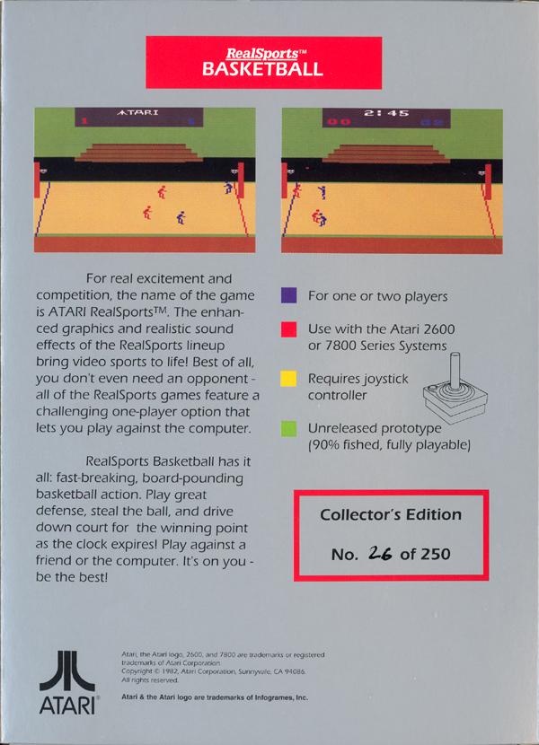 RealSports Basketball - Box Back