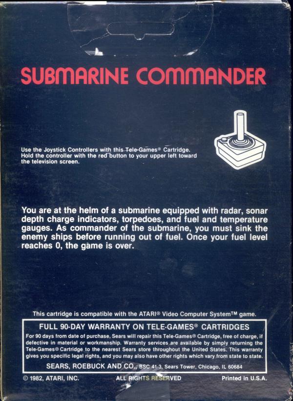 Submarine Commander - Box Back