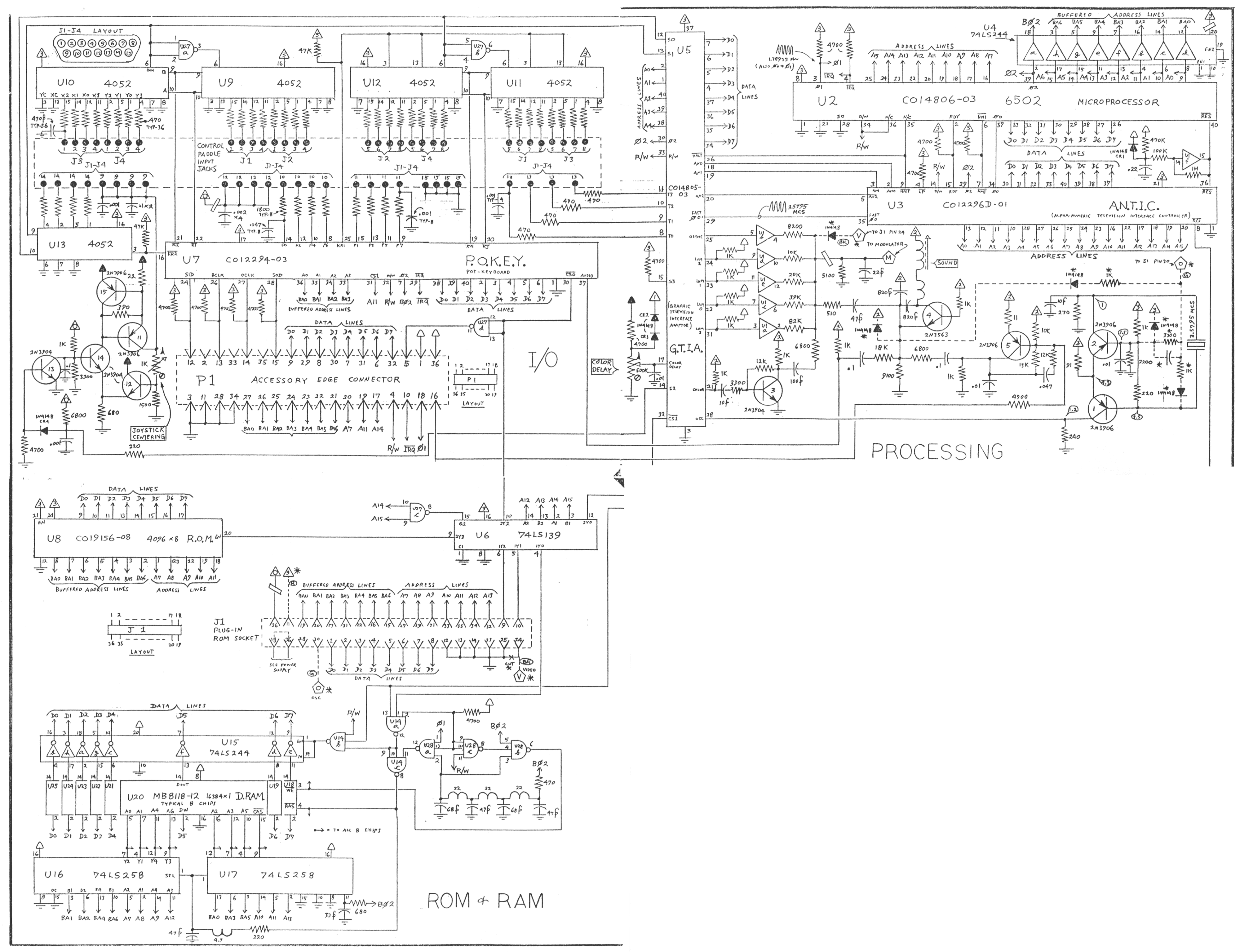 Atari 5200 Board Schematic