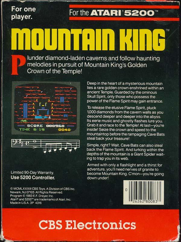 Mountain King - Box Back