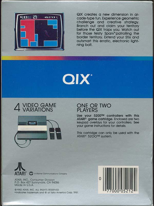 Qix - Box Back