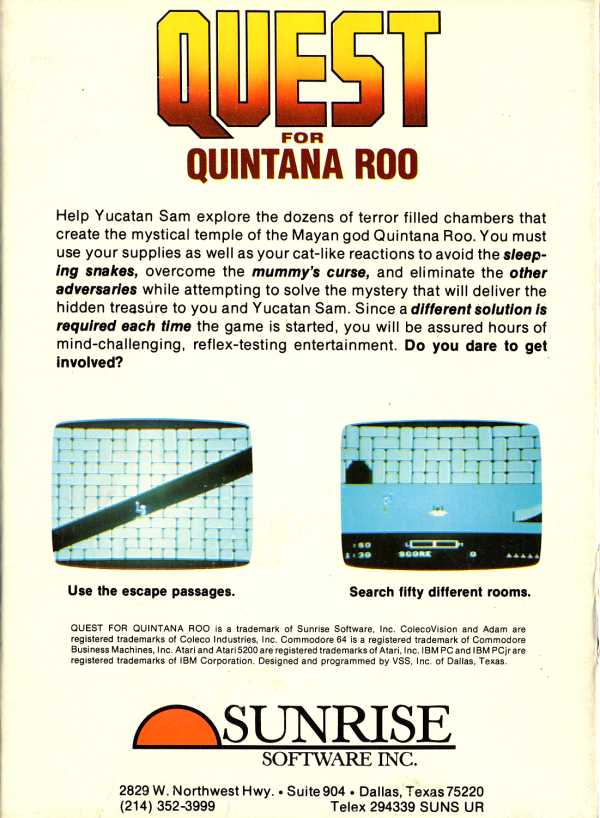 Quest for Quintana Roo - Box Back