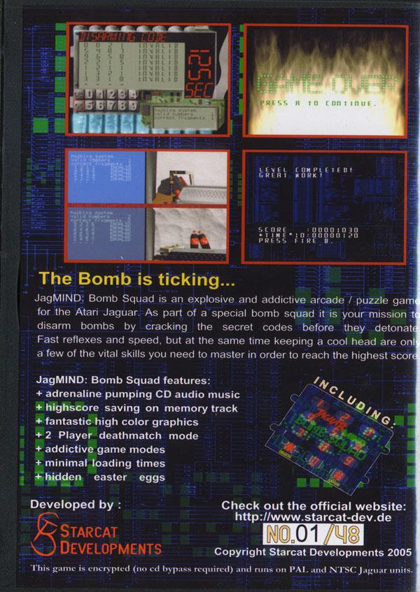 JagMIND: Bomb Squad - Box Back