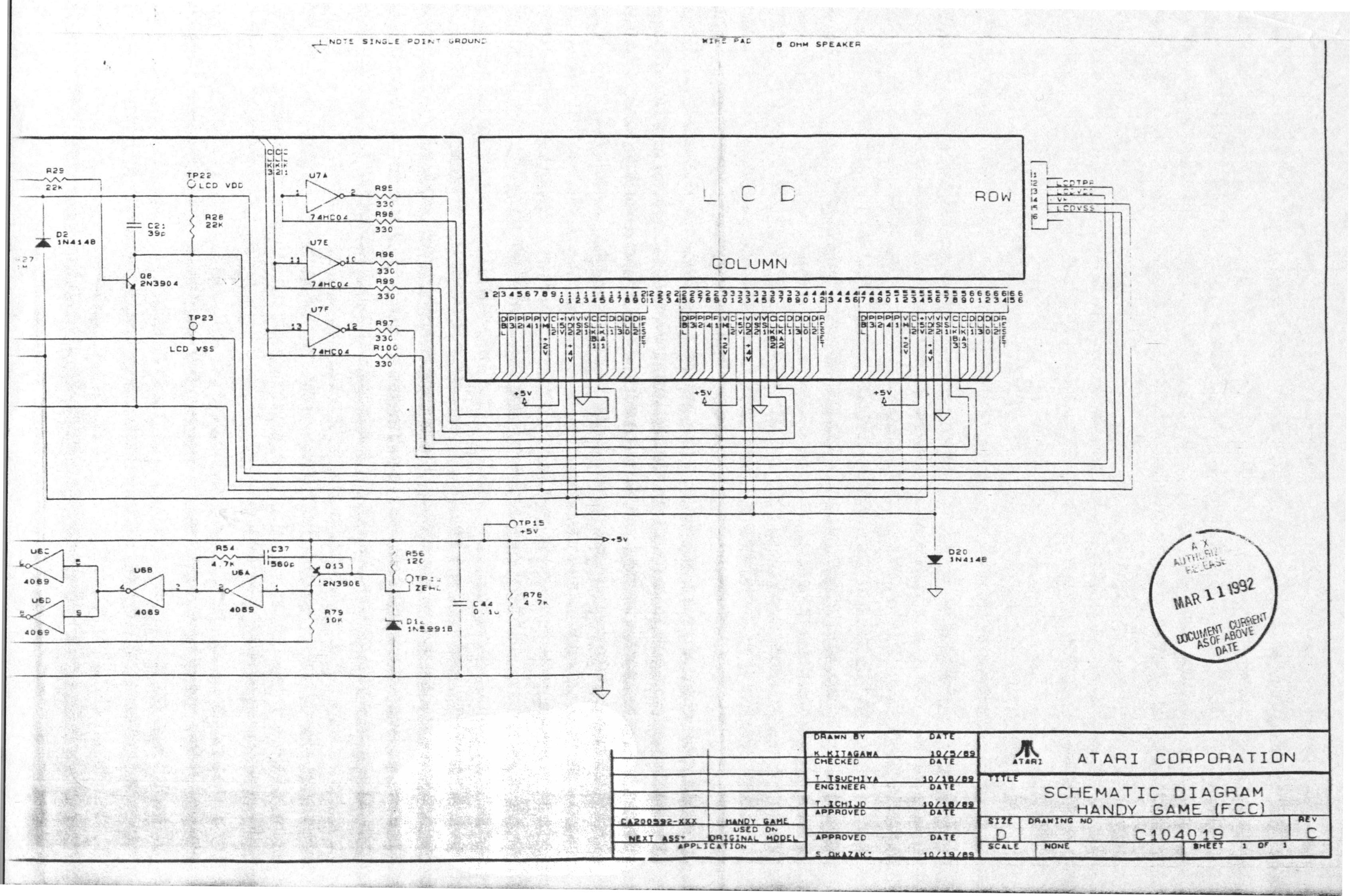 Atari Lynx System Board - Lower Right Corner