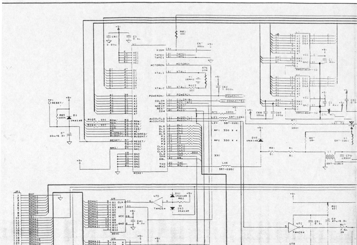 Atari Lynx System Board - Upper Left Corner