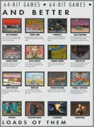 Page 3, Battlemorph, Blue Lightning, Cannon Fodder, Fight for Life, Flashback, Hover Strike, Pinball Fantasies, Rayman, Soccer Kid, Super Burnout, Syndicate, Theme Park, Ultra Vortek